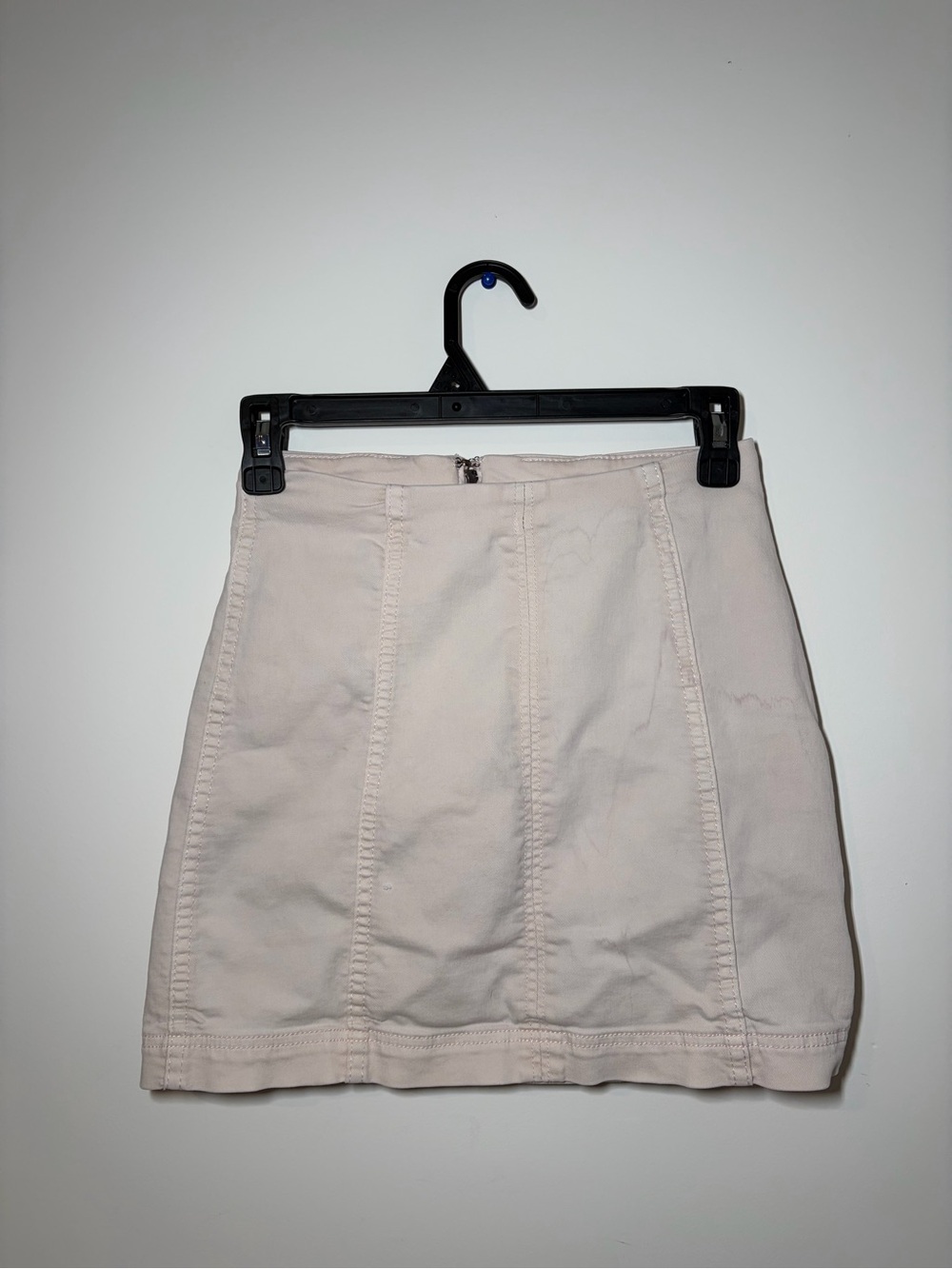 Free People Cream Panel Mini Skirt